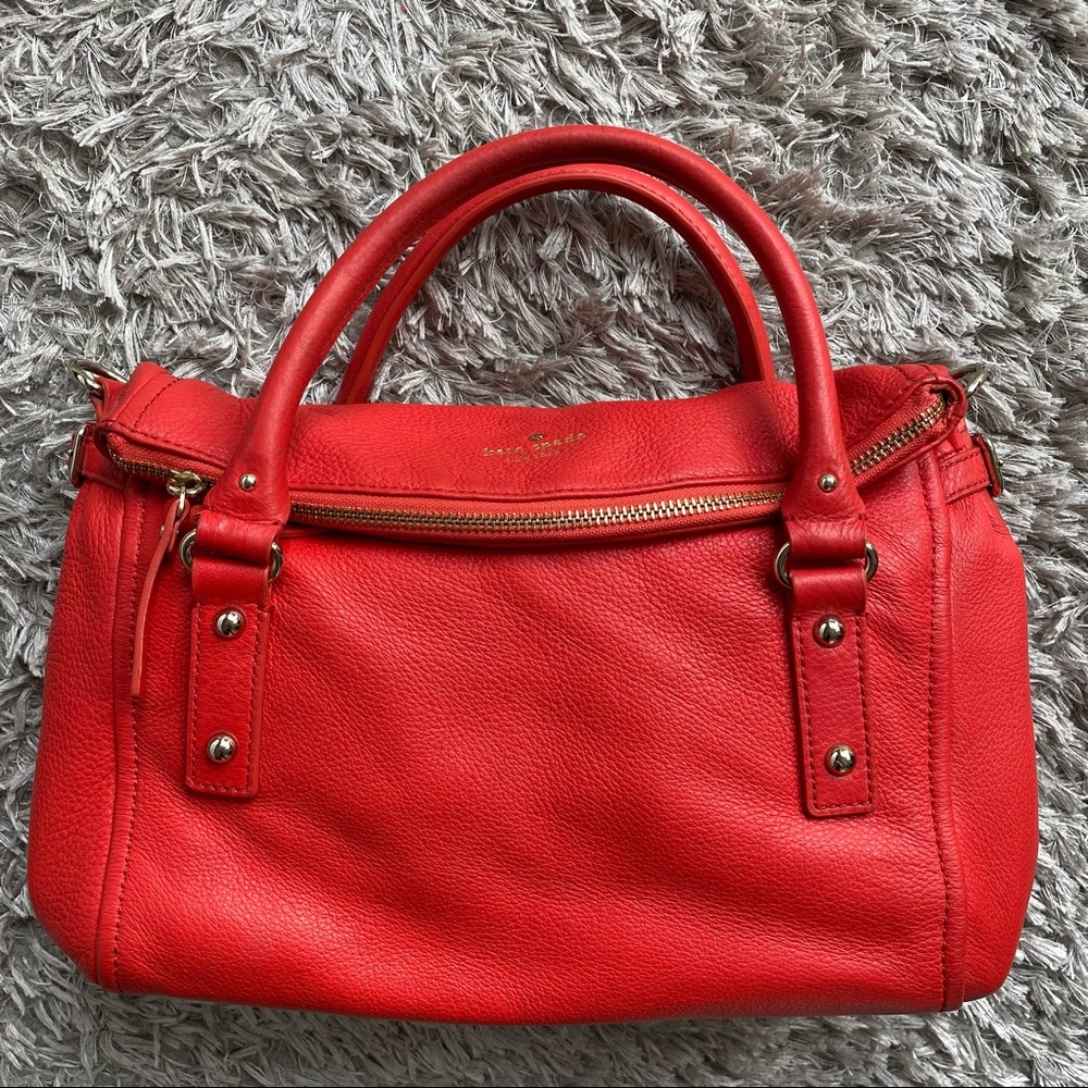 Kate Spade Orange Cobble Hill Leslie Satchel